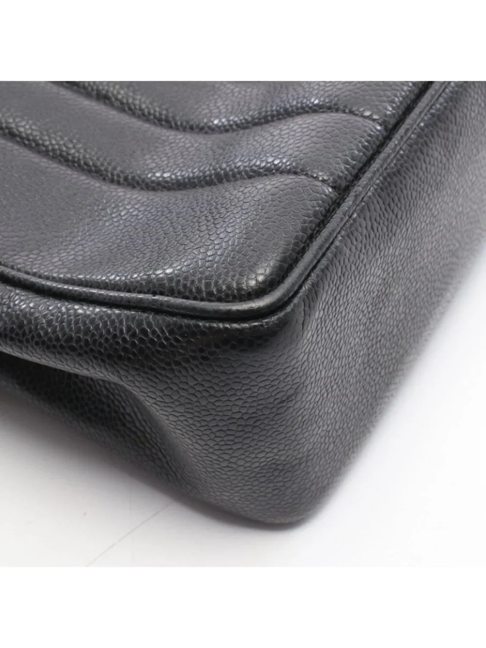 Chanel Shoulder Bag Mademoiselle Black Calf Chain